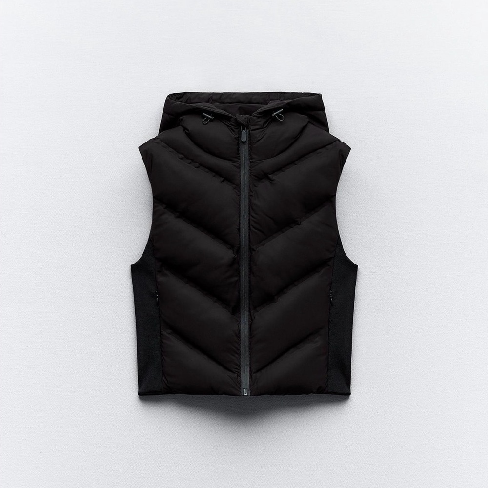 Zara Water Repellent Wind Protection Puffer Vest